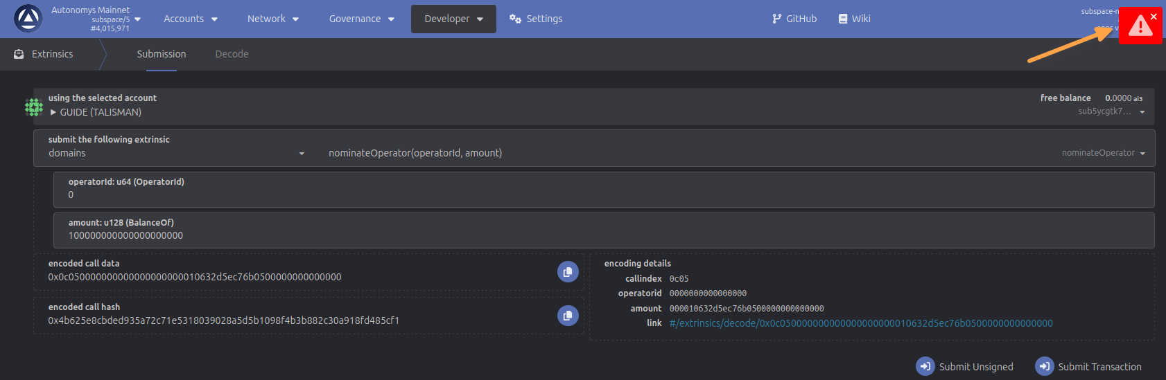 Staking Error